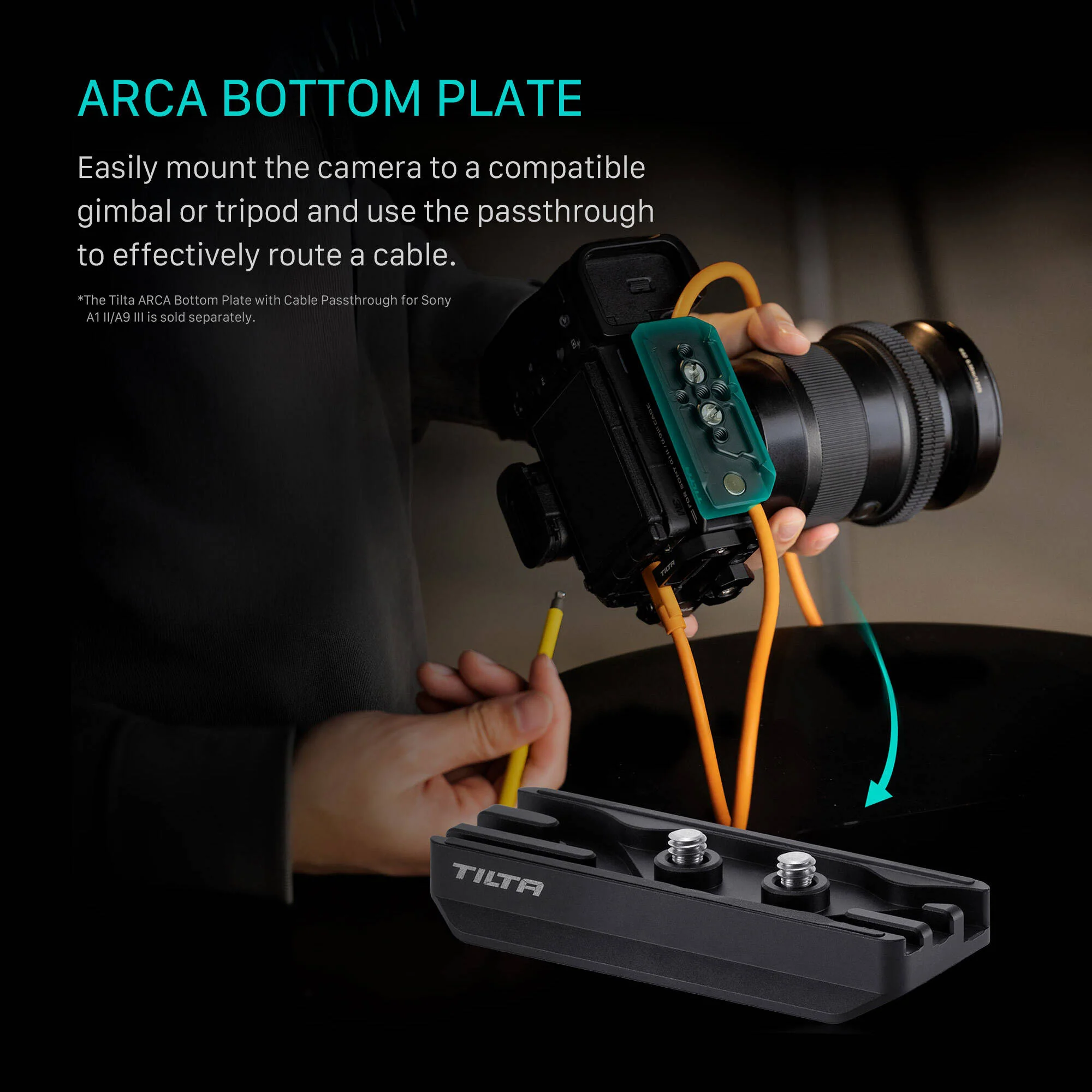 Tilta Arca-Type Bottom Plate with Cable Pass-Through for Sony a1 II/a9 III - Image 5