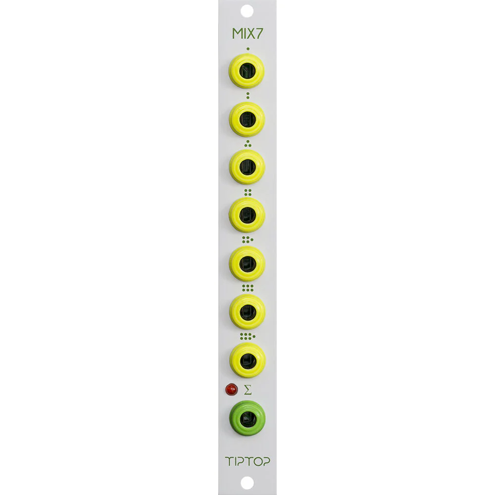 TipTop Audio MX7 Passive Summing Mixer Eurorack Module (3 HP, White) - Image 2