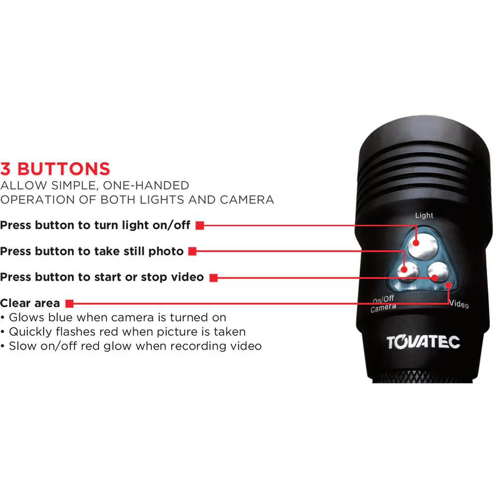 Tovatec Mera Dive Light with Camera - Image 7