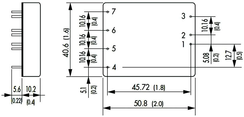 Traco Power TEN 30-4811WI Isolated Through Hole DC/DC Converter ITE 4:1 30 W 1 Output 5 V 6 A - Image 2