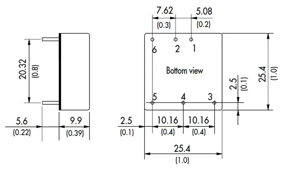 TRACO POWER THN 30-2423WI Isolated Through Hole DC/DC Converter, ITE, DIP, 4:1, 30 W, 2 Output, 15 V - Image 2