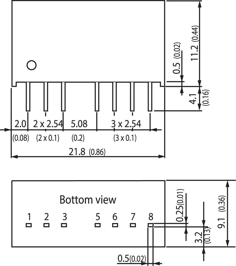 TRACO POWER TMR 6-2410WI Isolated Through Hole DC/DC Converter, ITE, 4:1, 6 W, 1 Output, 3.3 V, 1.5 A - Image 2