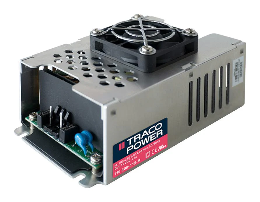 TRACO POWER TPI 300-112-M AC/DC Enclosed Power Supply (PSU), ITE, 1 Outputs, 300 W, 12 VDC, 25 A