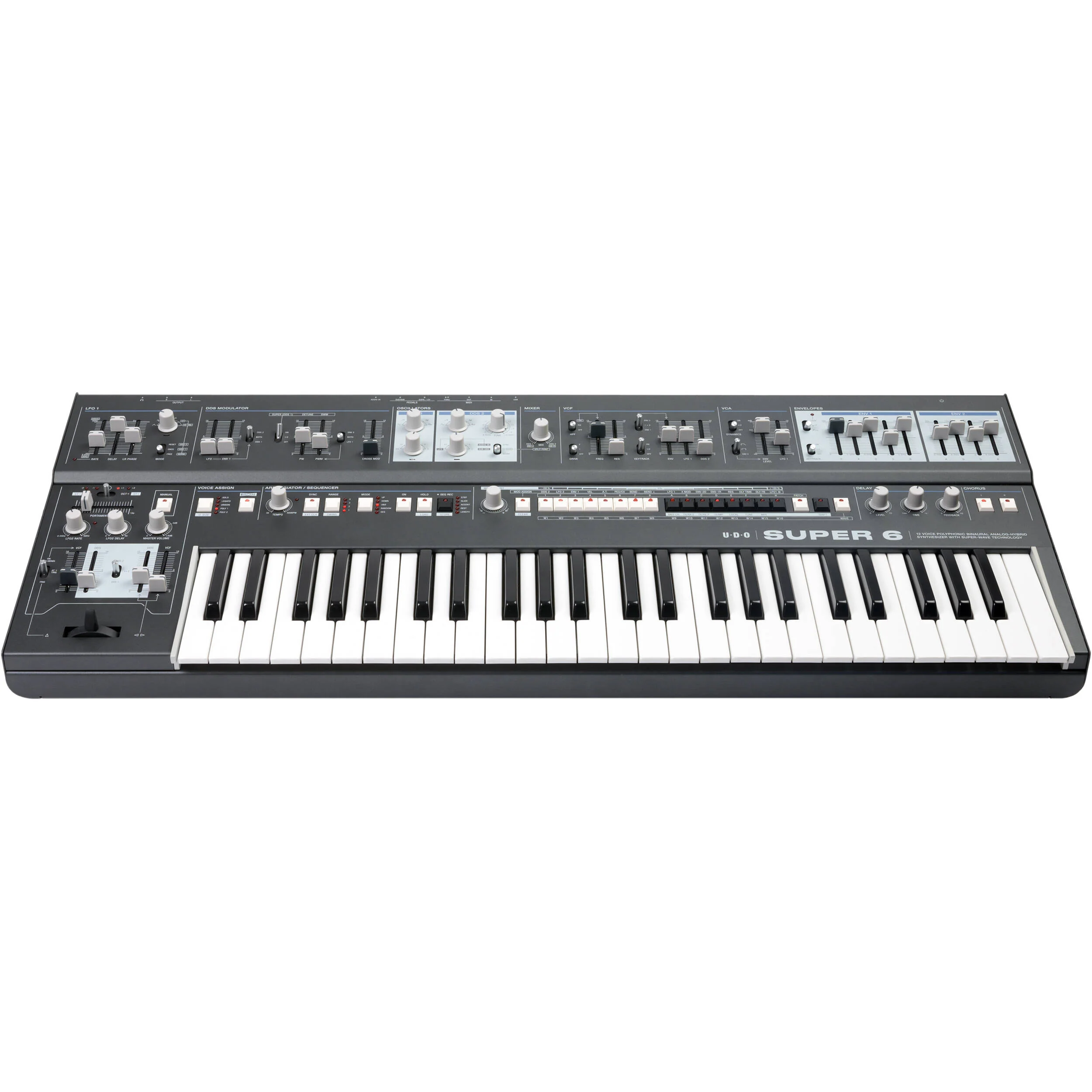 UDO Audio Super 6 Digital-Analog Hybrid Synthesizer (Black) - Image 2