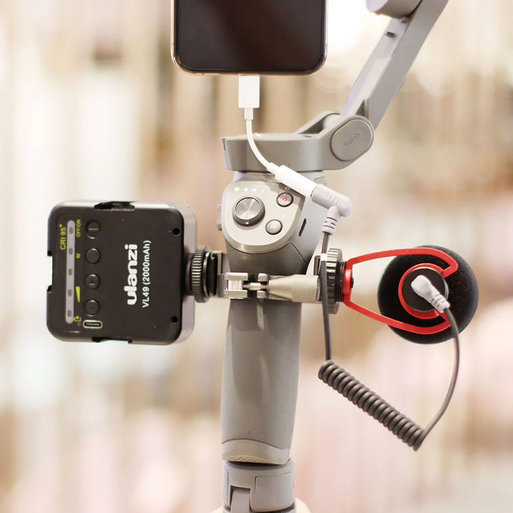 UURig Dual Cold Shoe Bracket for DJI Osmo Mobile 3 - Image 11