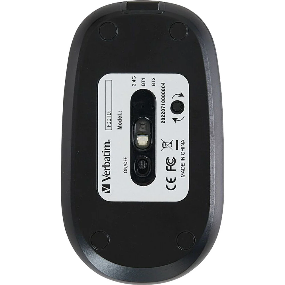 Verbatim Multi-Device Wireless Rechargeable Optical Mouse (Black) - Image 4