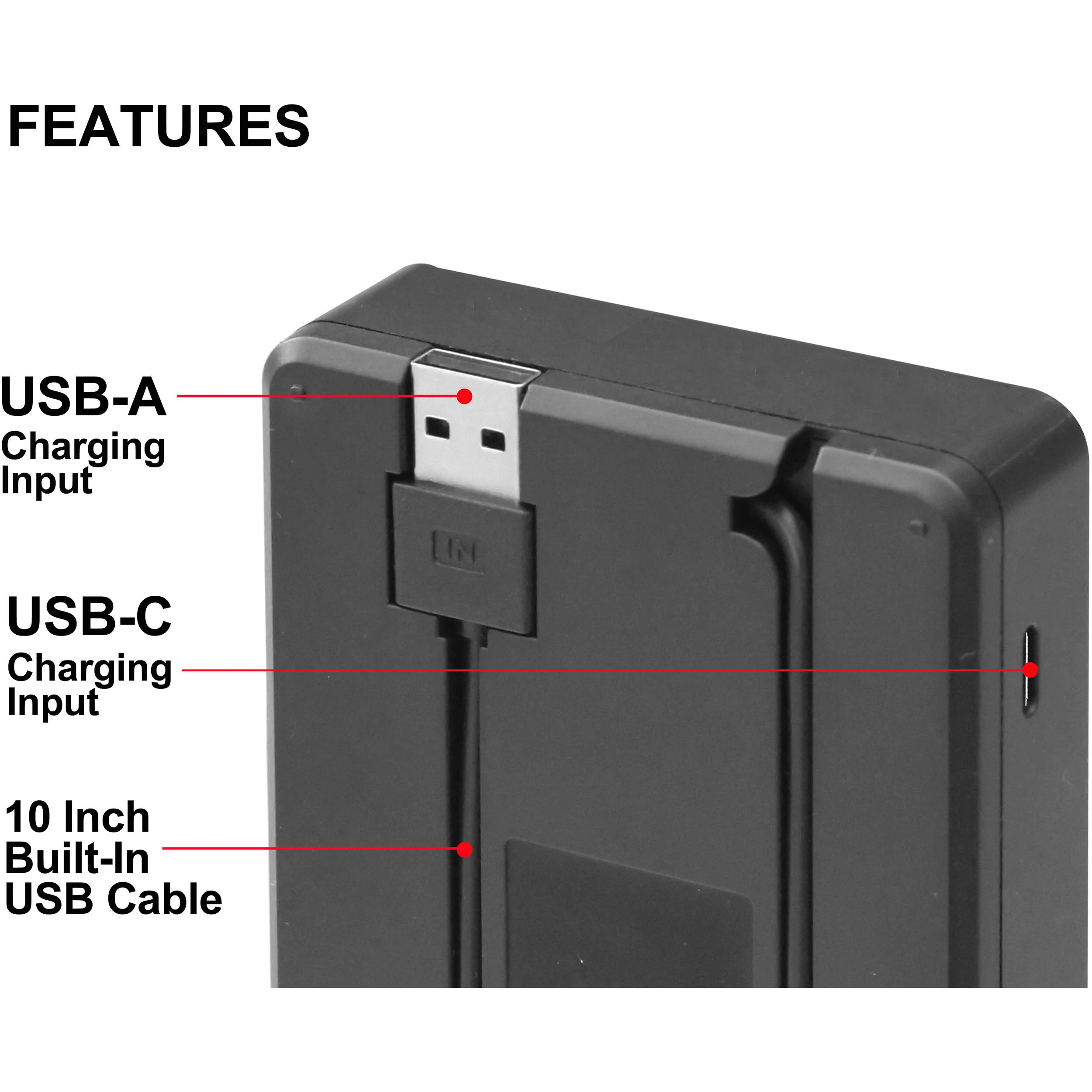 Vidpro Dual-Bay LCD Digital Charger for Select JVC Camera Batteries - Image 2