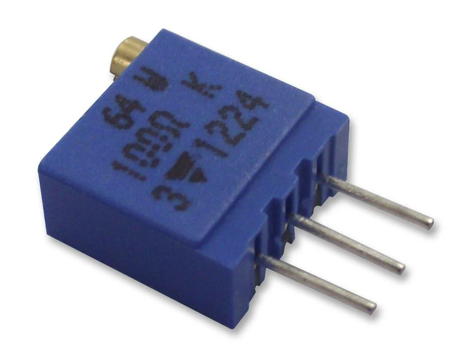 VISHAY M64W201KB40 Trimmer Potentiometer, 200 ohm, 500 mW, ± 10%, 64W Series, 21 Turns, Through Hole