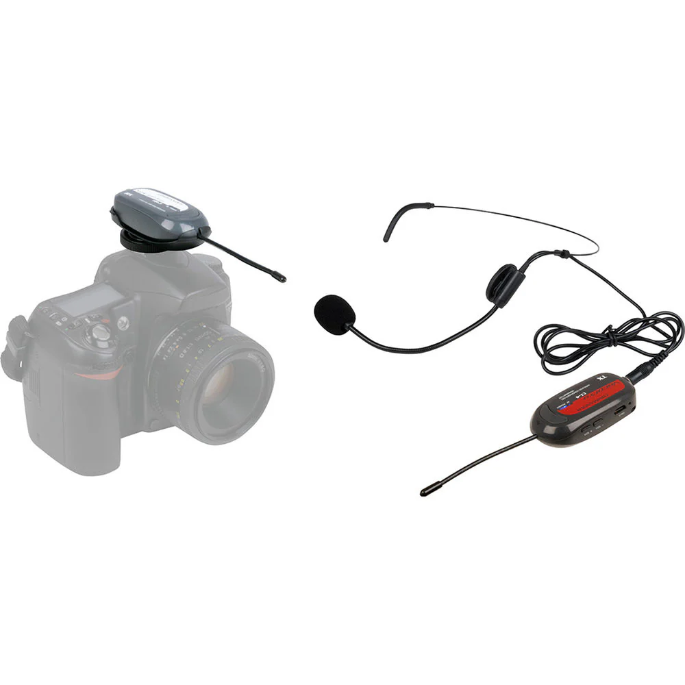 VocoPro Commander-FILM-HEADSET Camera-Mount UHF Wireless Headset Microphone System (Group 1: 902 to 908.5 MHz) - Image 2