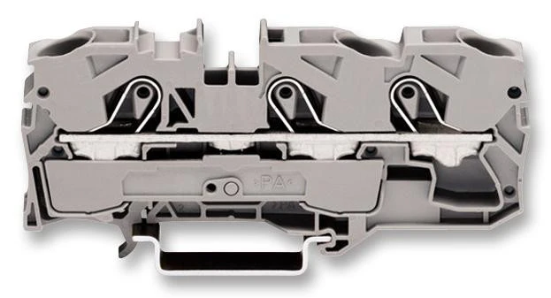 WAGO 2010-1301 3 Way 57A 800V DIN Rail Mount Terminal Block, 20-6AWG, 10mm² - Green/Yellow