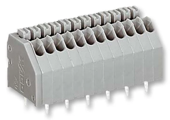 WAGO 250-408 Wire-To-Board Terminal Block, 8 Ways, 24 AWG, 20 AWG, 0.5 mm², Push In