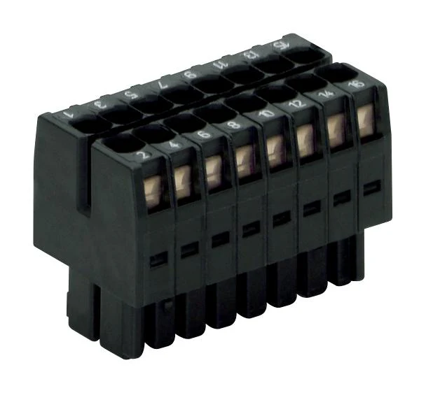 Wago 713-1108 713-1108 Pluggable Terminal Block 3.5 mm 16 Ways 28AWG to 16AWG 1.5 mm² Clamp 10 A
