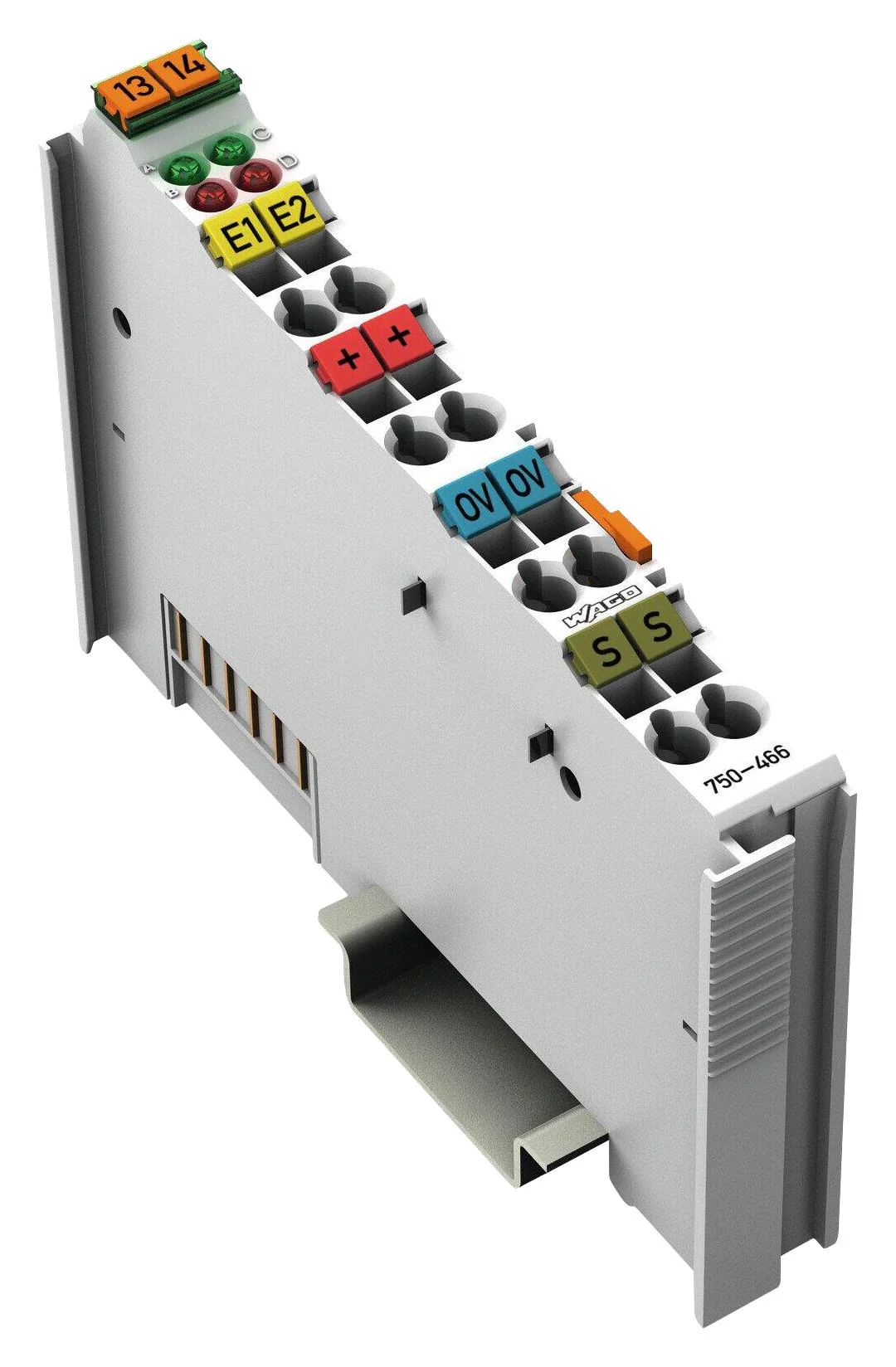 Wago 750-466. 750-466. Input Module Analog 2 Channel 75 mA 5 VDC DIN Rail IP20 750 Series New