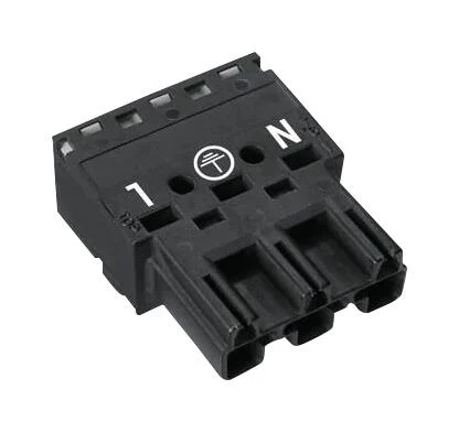 WAGO 770-213 Pluggable Terminal Block, 10 mm, 3 Ways, 20AWG to 12AWG, 4 mm², Push In, 25 A