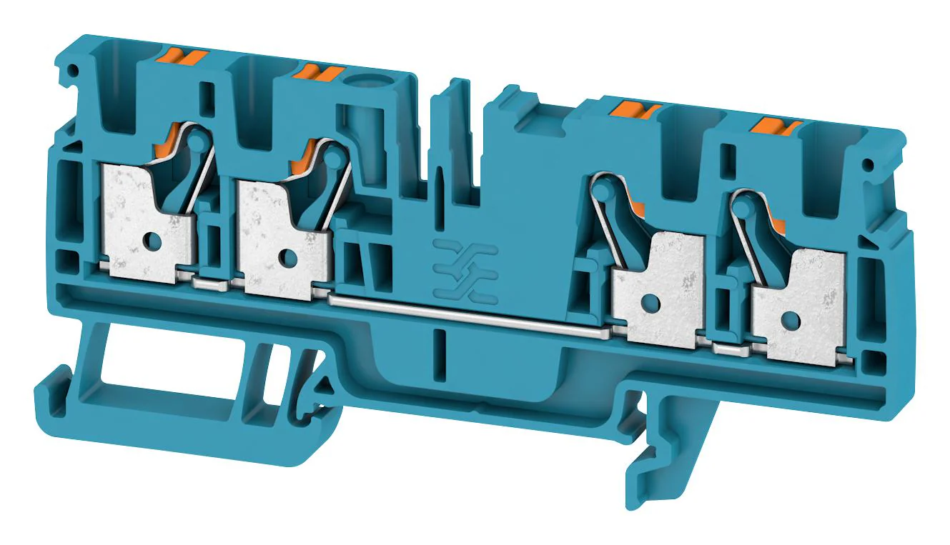 Weidmuller 2051520000 DIN Rail Mount Terminal Block 4 Ways 26 AWG 12 mm² Push In 32 A