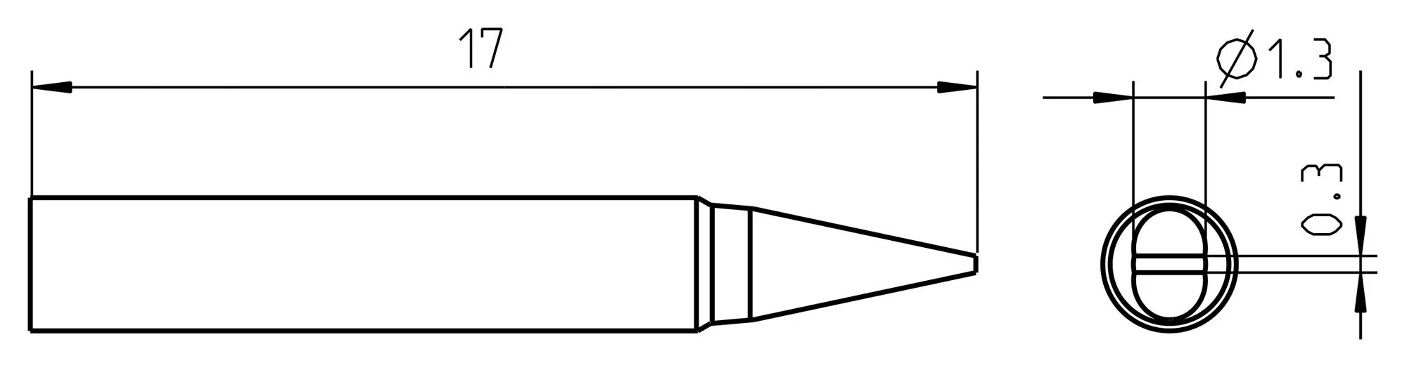 Weller RTP 013 S RTP S Soldering TIP Chisel 1.3MM - Image 3