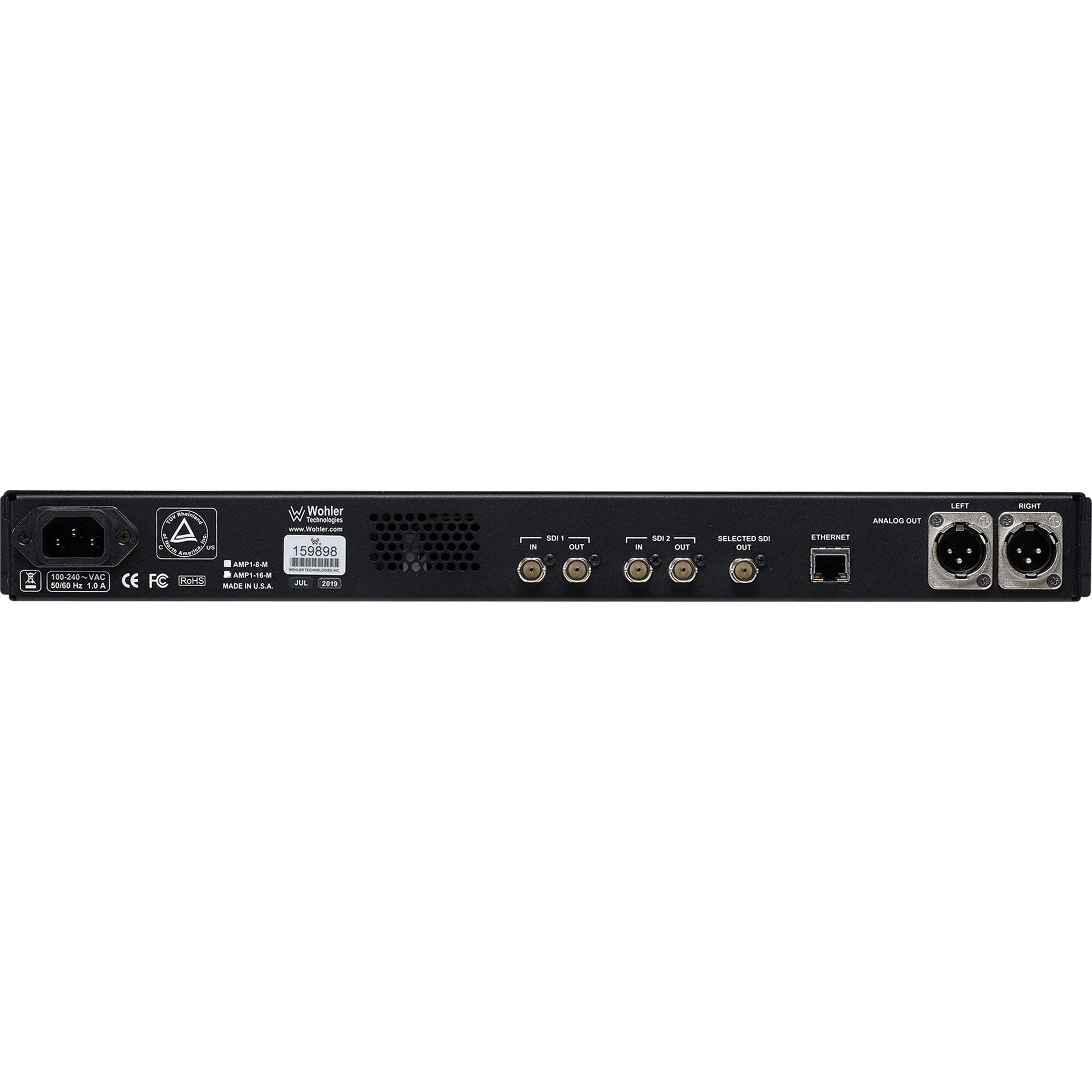 Wohler eAMP1-16-M Dual-Input 3G/HD/SD-SDI 16-Channel Audio Monitor (1 RU) - Image 3
