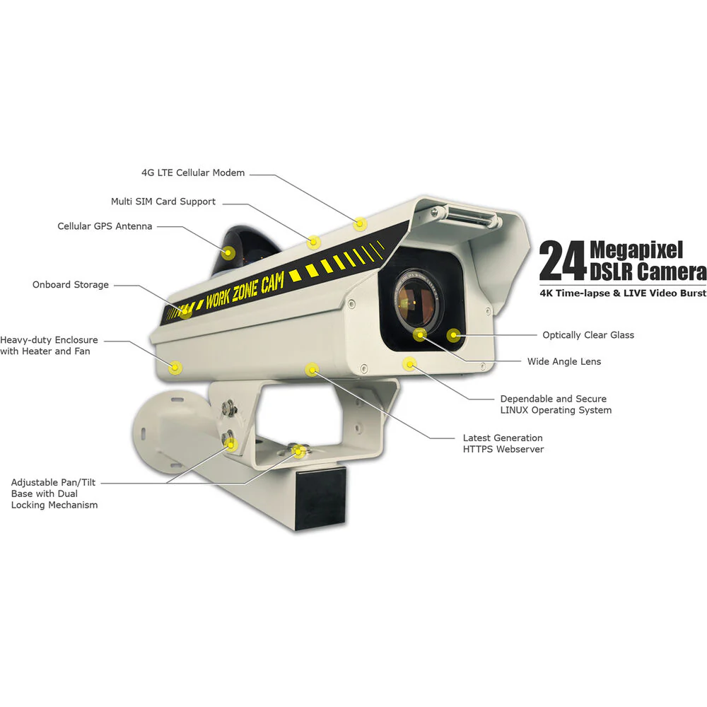 Work Zone Cam WZ24PRO 24MP Professional Cellular Network Camera - Image 2