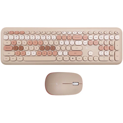 X9 Performance 110-Key RF Wireless Colorful Keyboard and Mouse Combo for PC (Brown) - Image 2