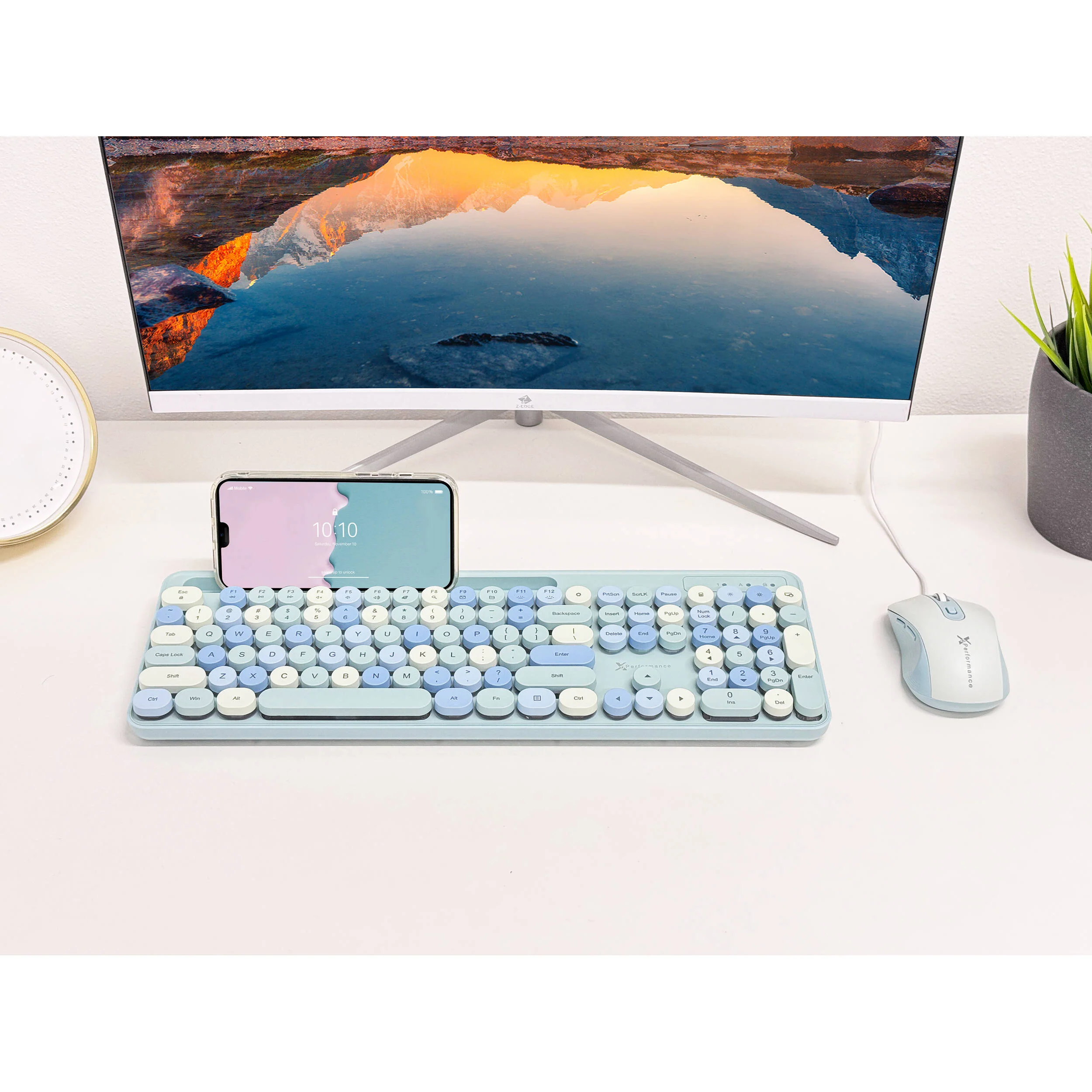 X9 Performance Colorful Wired Keyboard and Mouse Combo (Blue) - Image 5