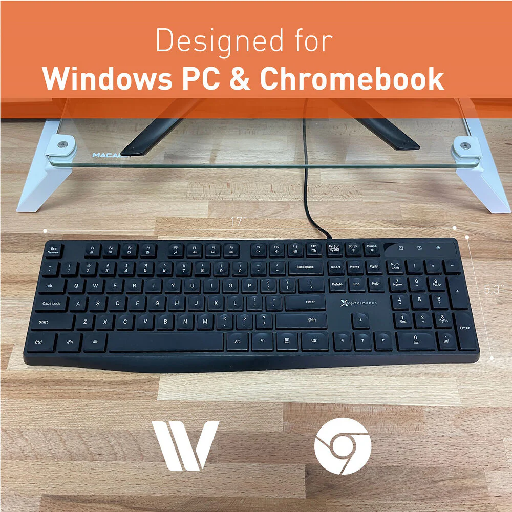 X9 Performance Full-Size USB Keyboard and Mouse with Mouse Pad for Windows - Image 4