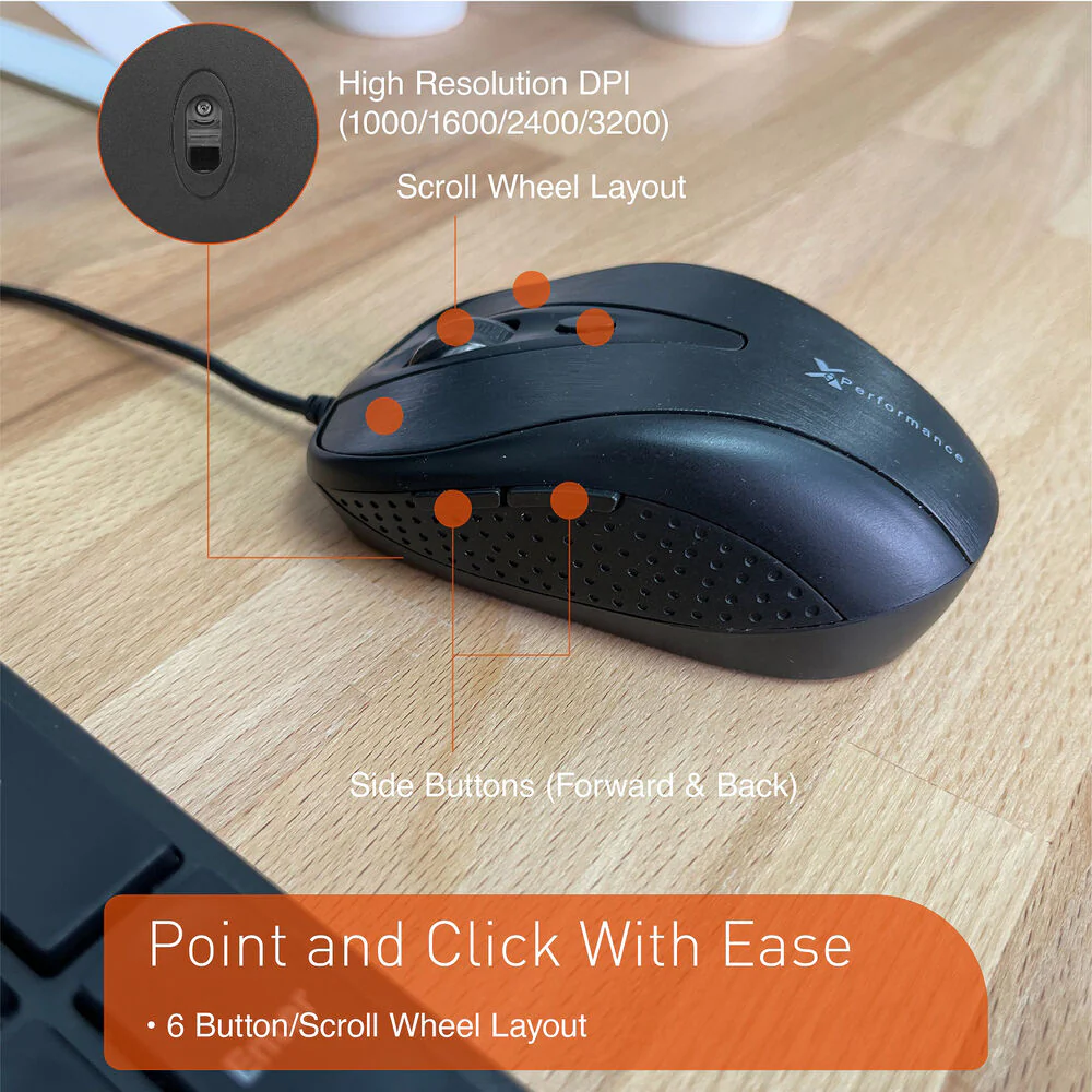 X9 Performance Full-Size USB Keyboard and Mouse with Mouse Pad for Windows - Image 6