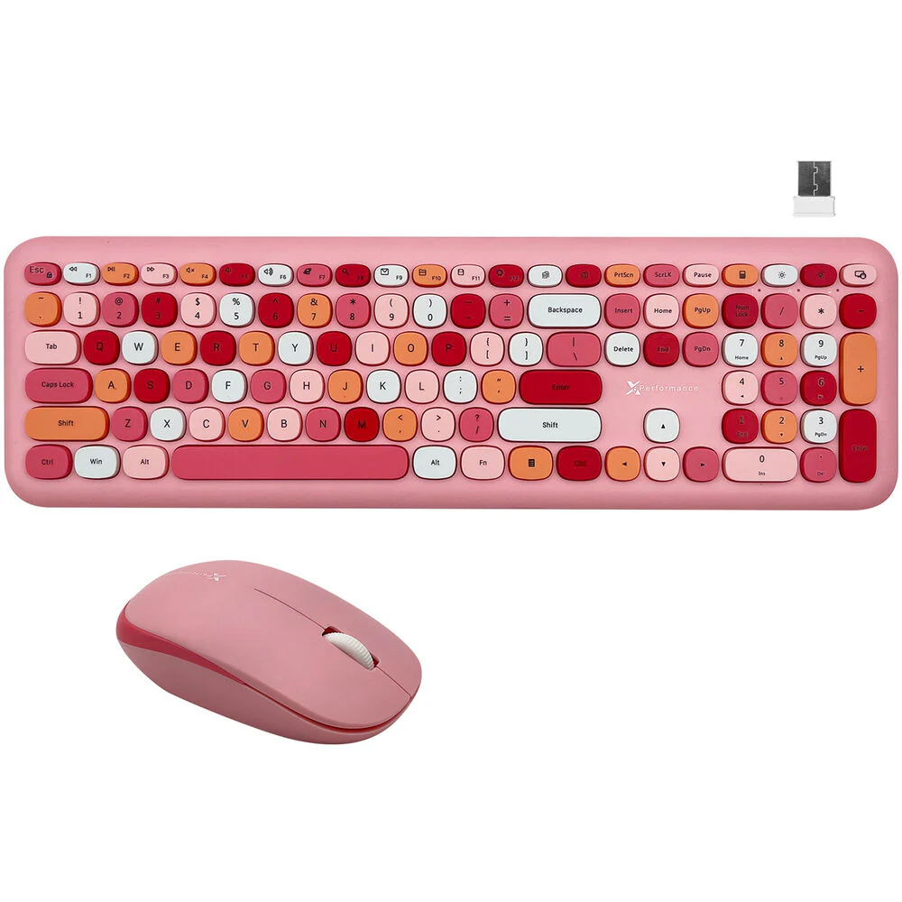 X9 Performance Wireless Keyboard and Mouse (Pink) - Image 2