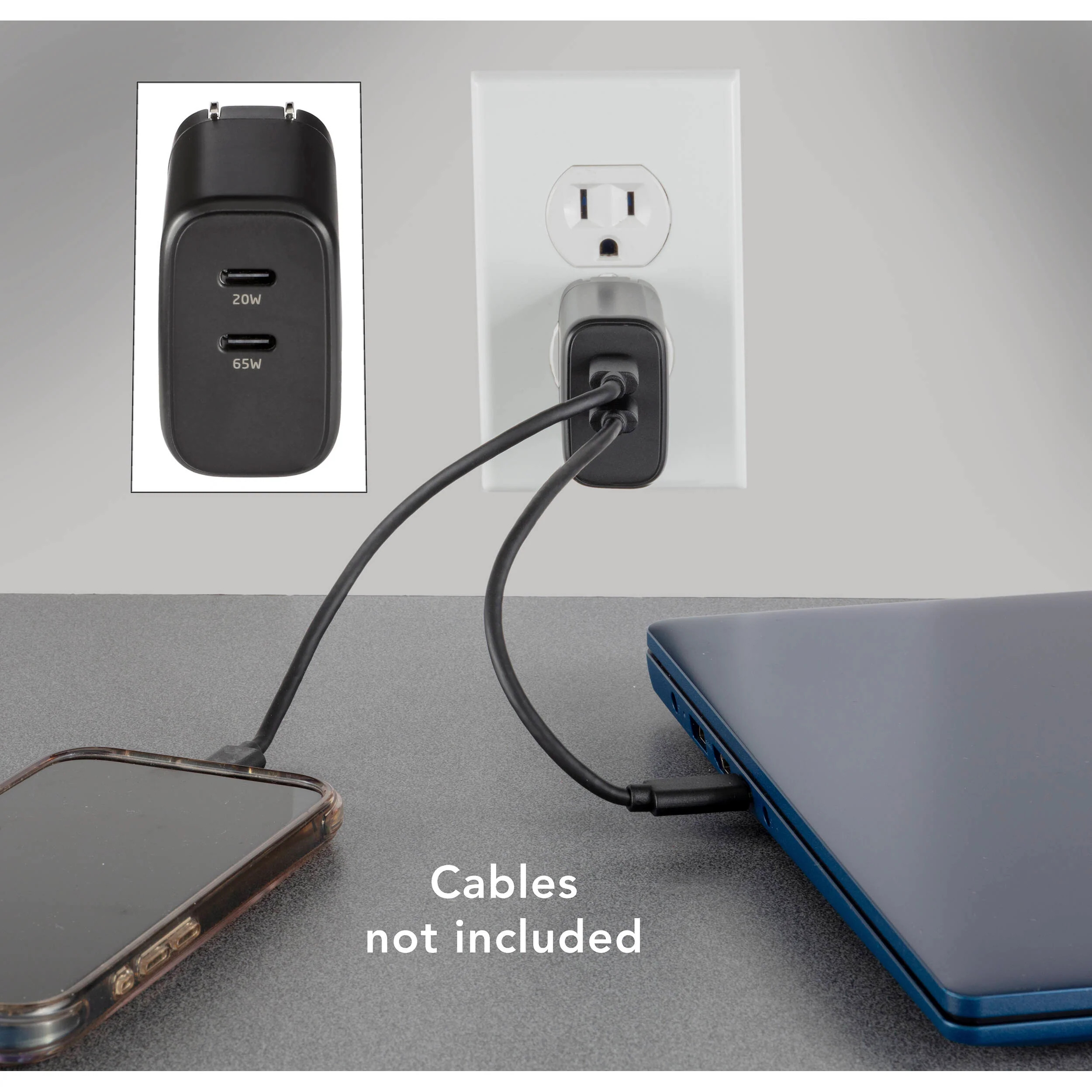 Xcellon PDG-265&nbsp;2-Port GaN USB-C Charger (65W) - Image 4
