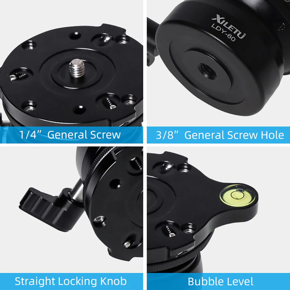 XILETU LDY-60 Tripod Head Leveling Base - Image 3