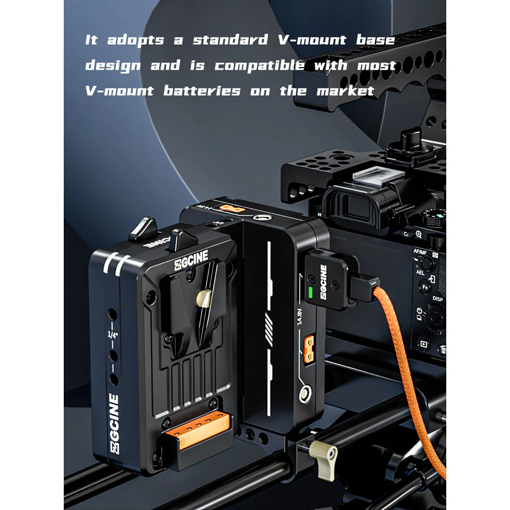 ZGCINE Cinema Set 1 with VM-HS2 Dual V-Mount Battery Adapter Plate and 2 x ZG-V99 Pro V-Mount Batteries - Image 6