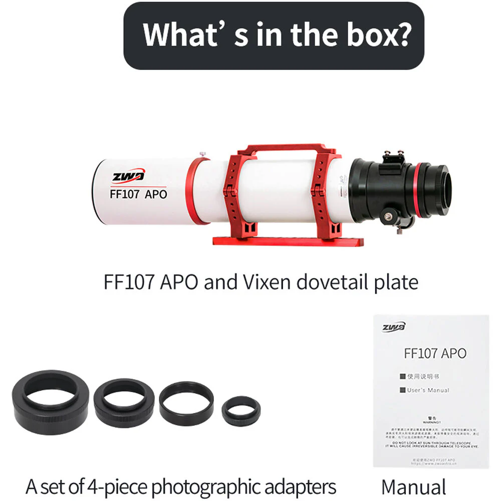 ZWO FF107 APO Astronomical Telescope (OTA Only) - Image 3